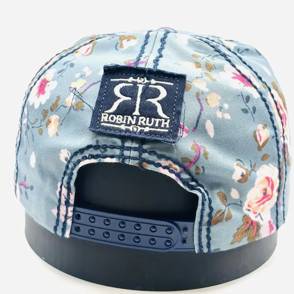Robin Ruth Paris Floral Snapback Hat Embroidered Tourist Streetwear Cap - Picture 2 of 5